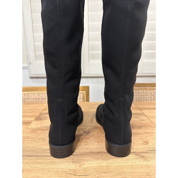 Stuart Weitzman 5050 Over The Knee Tall Boots Black Suede/Gaberdine Size 5 NWOB - Picture 12 of 16
